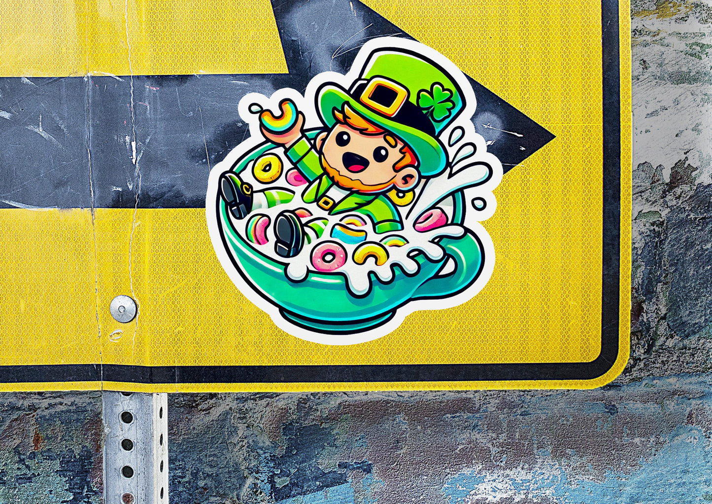 a sticker of a lepreti st patrick's day lepreti