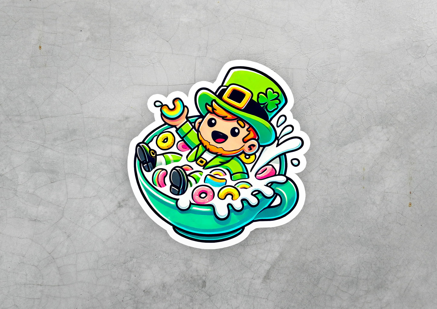 a sticker of a lepreti saint patrick's day lepreti