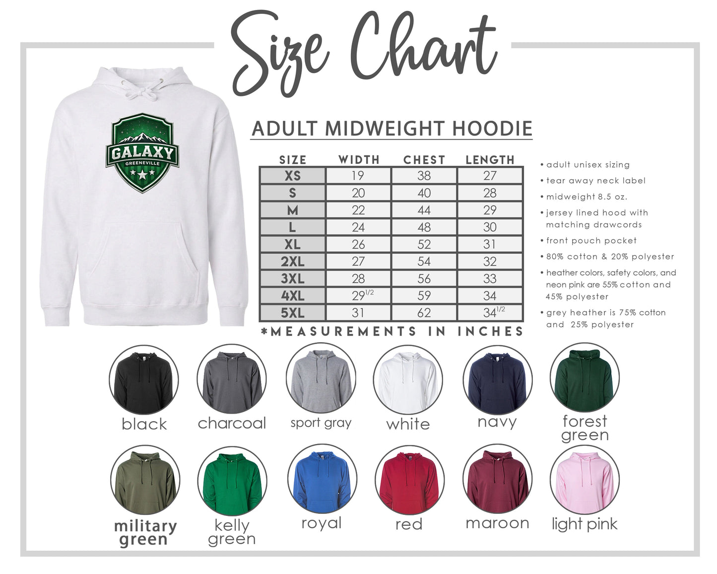 ADULT Galaxy Official Logo Chest Logo T Shirt | Hoodie | Long Sleeve | Sweatshirt | Crew Neck | Tank Top Fiesta Doodle waterproof vinyl sticker. dishwasher safe outdoor sticker.