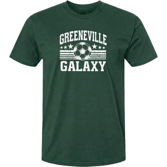 ADULT Greeneville Galaxy Ball Chest Logo T Shirt | Hoodie | Long Sleeve | Sweatshirt | Crew Neck | Tank Top Fiesta Doodle T Shirt XS Forest Green waterproof vinyl sticker. dishwasher safe outdoor sticker.