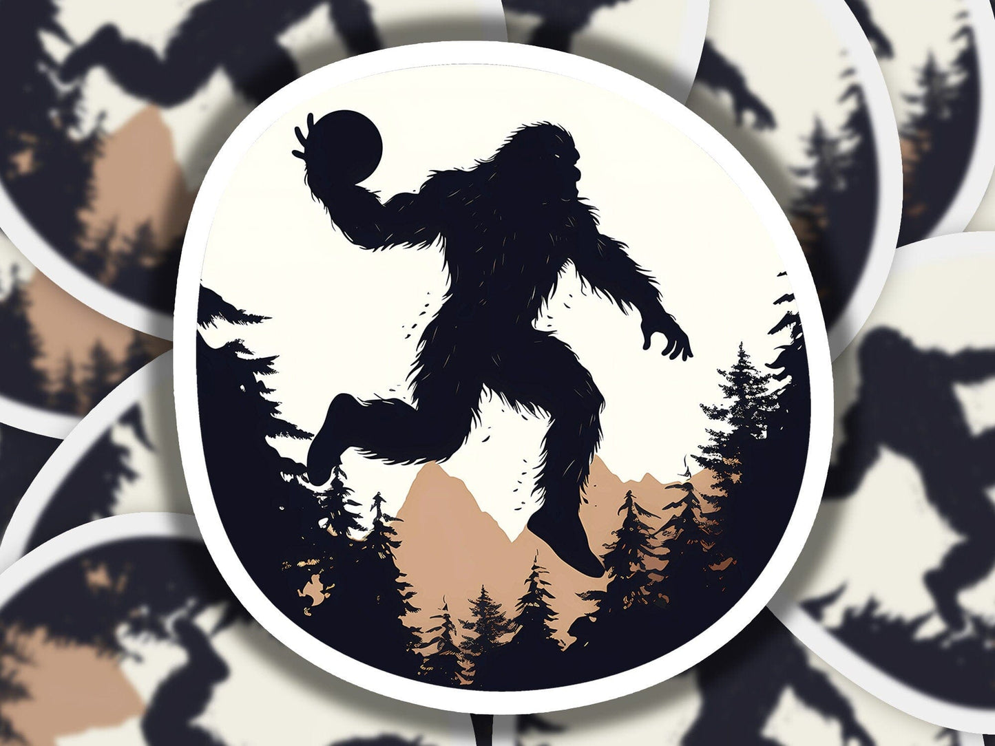 a picture of a bigfoot holding a basketball