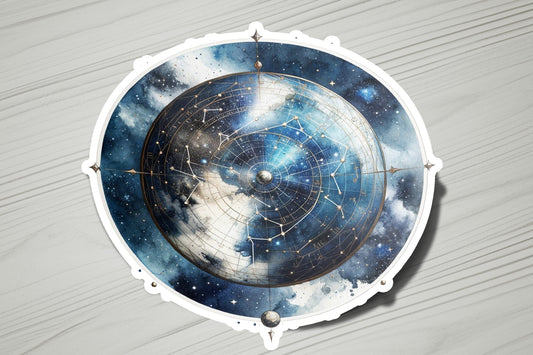 a picture of a star map on a wall