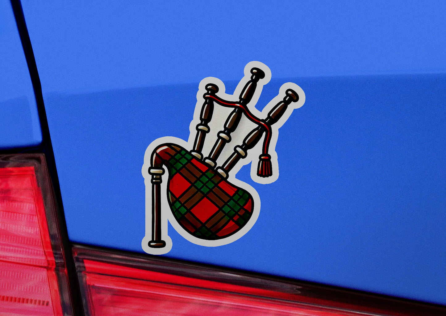 a close up of a car with a sticker on it