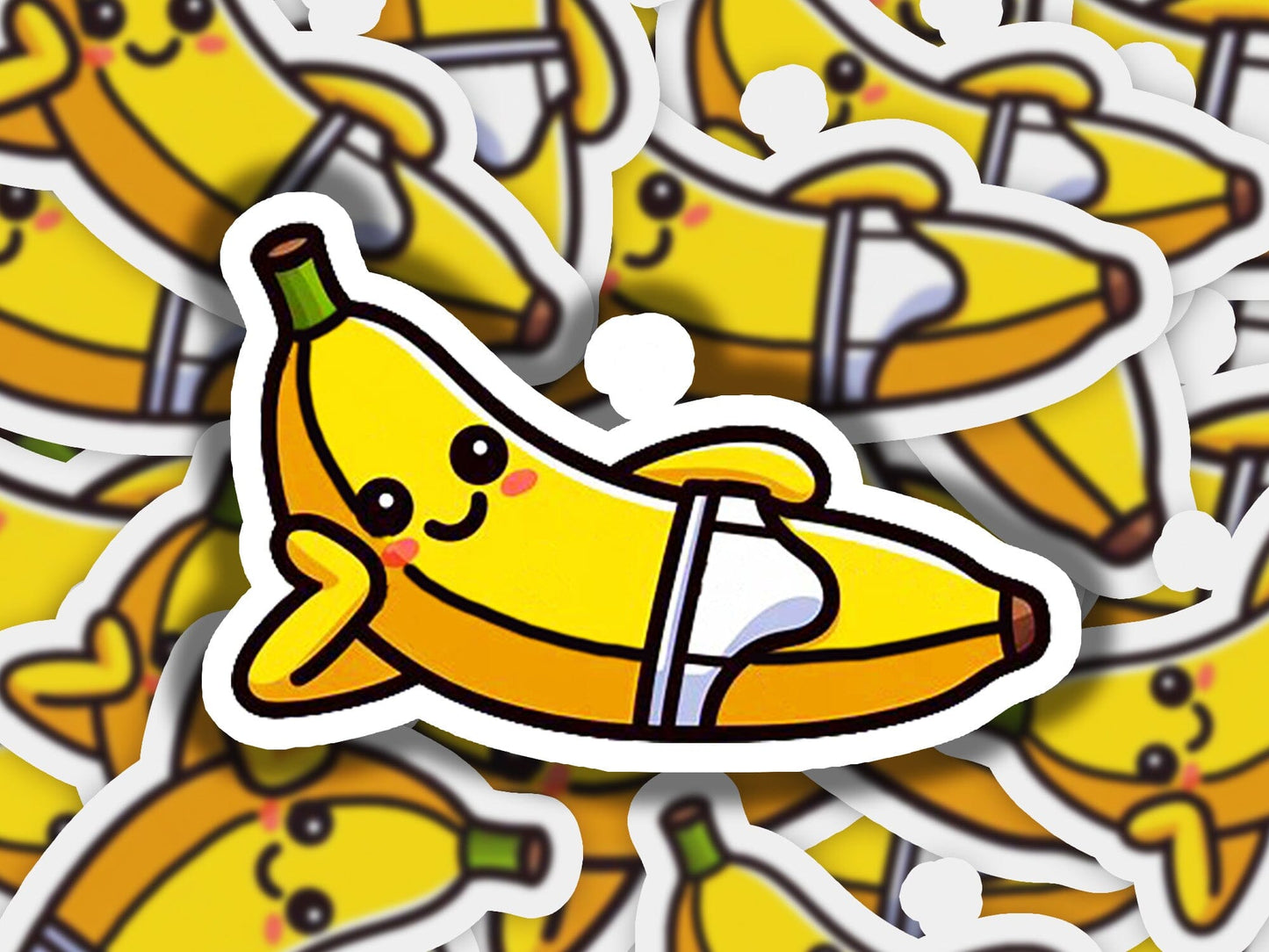 a bunch of bananas with faces drawn on them