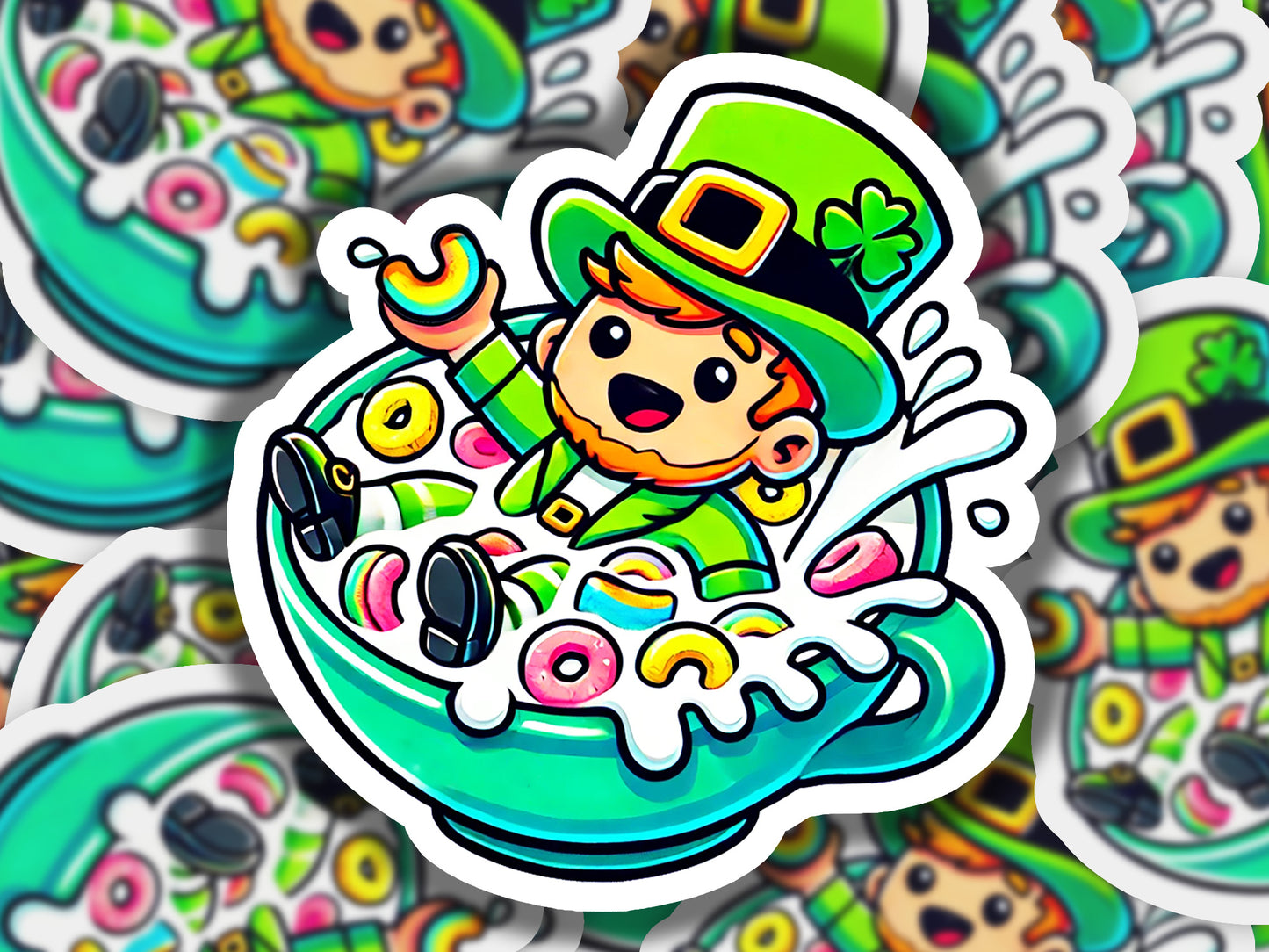 a sticker of a lepreti saint patrick's day lepreti