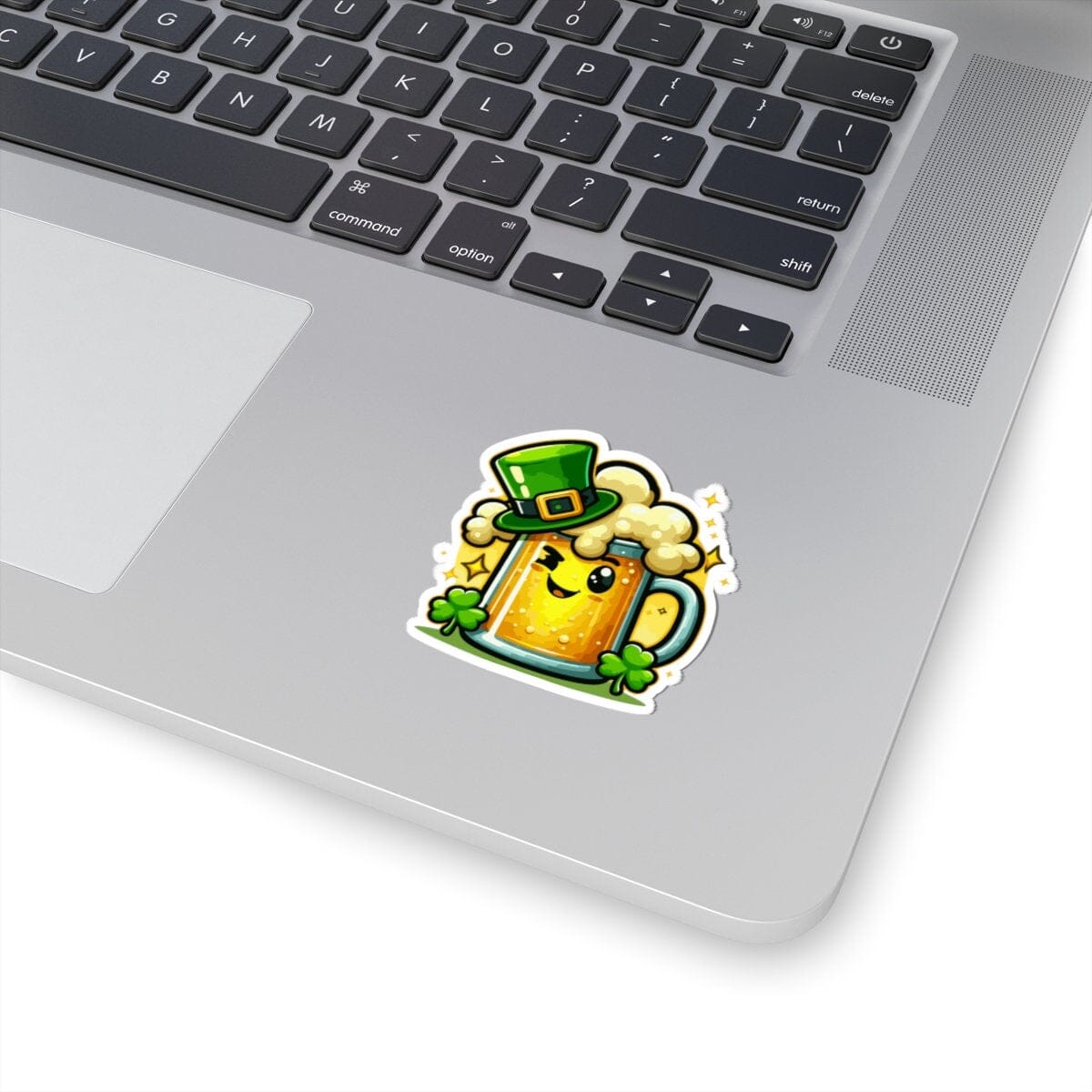Beer Winking St Patricks Vinyl Sticker | Dishwasher Safe & Durable | Custom Sizes | Fast Shipping | Made in USA Fiesta Doodle waterproof vinyl sticker. dishwasher safe outdoor sticker.