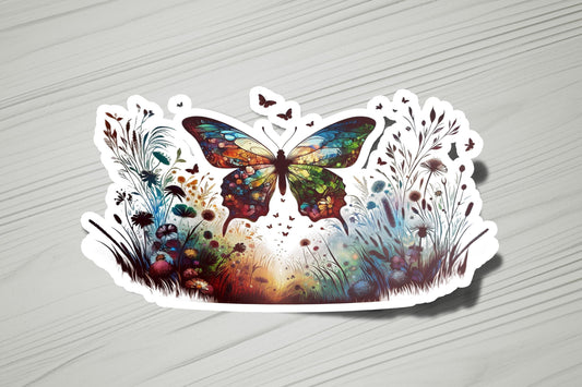 a paper crown with a butterfly on it