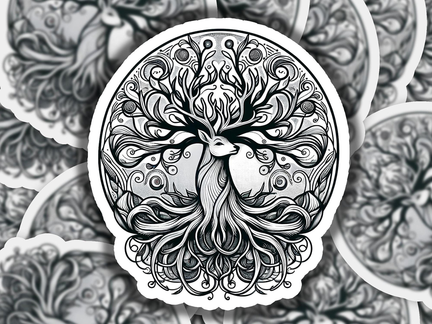 a black and white drawing of a peacock