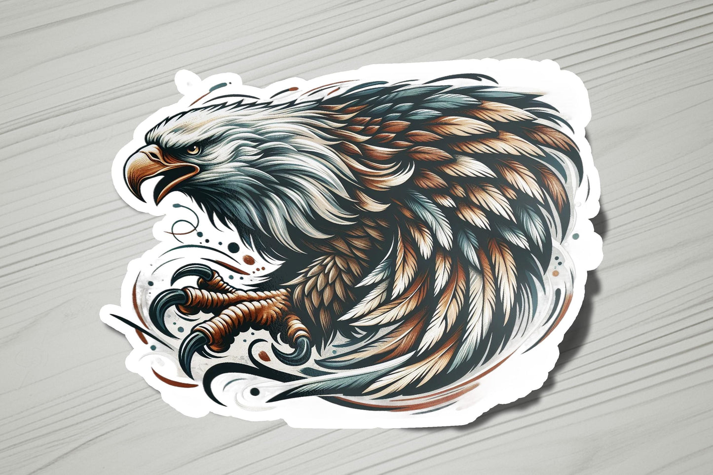 a sticker with an eagle on it