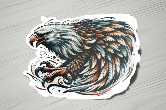 a sticker with an eagle on it