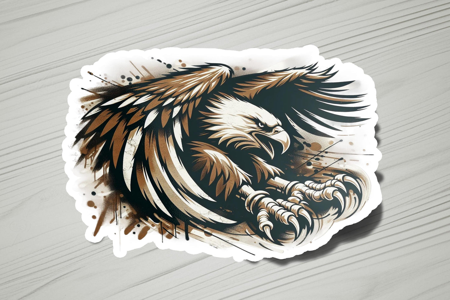 a sticker with an eagle on it