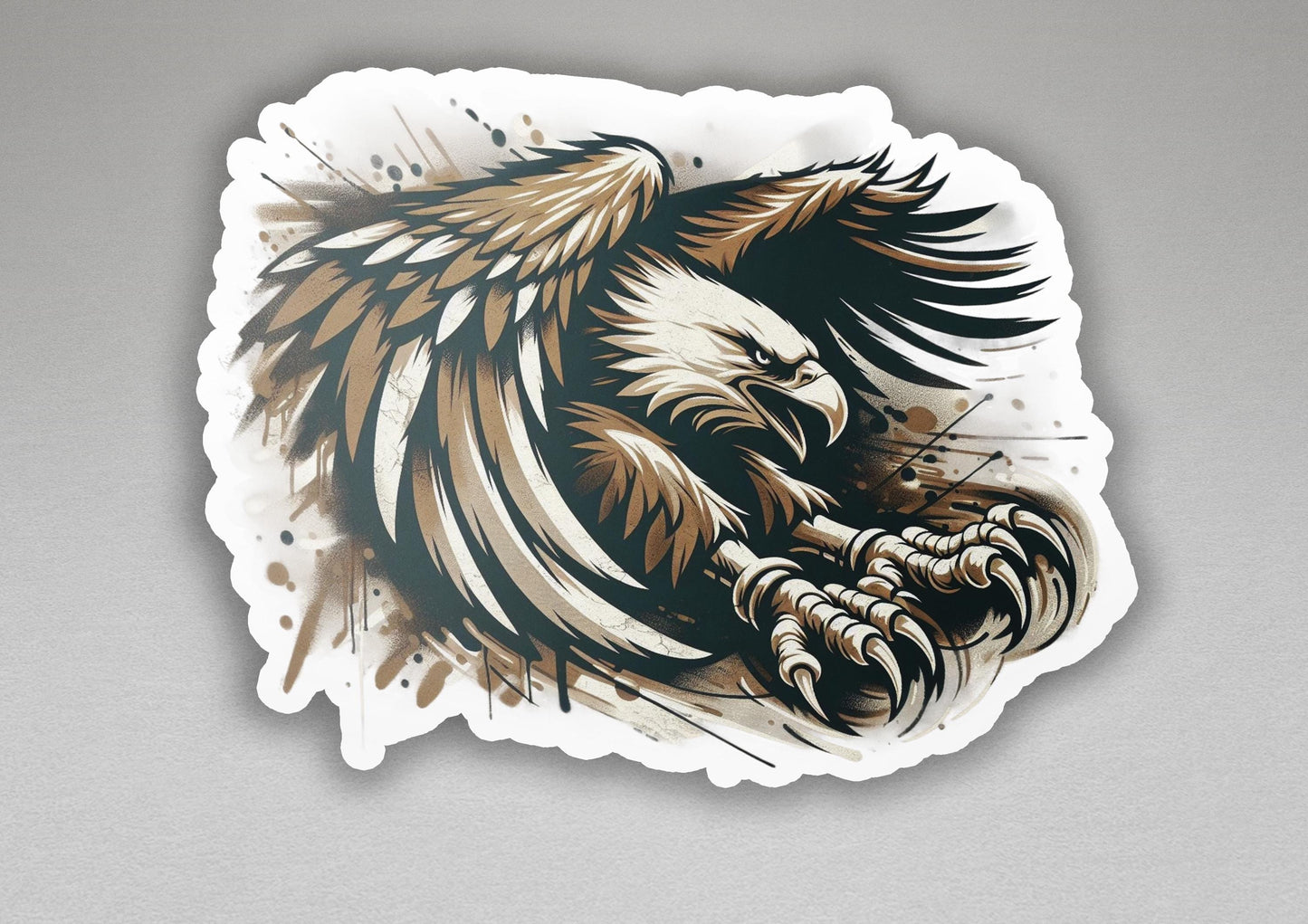 a sticker with an eagle on it