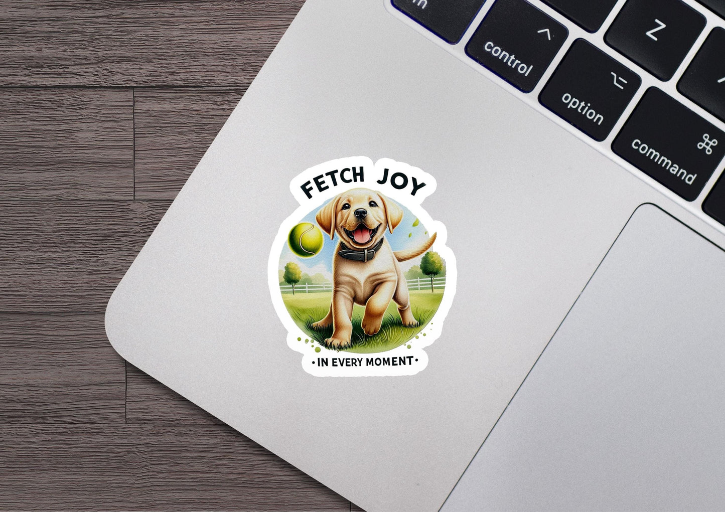 a laptop with a sticker of a dog on it