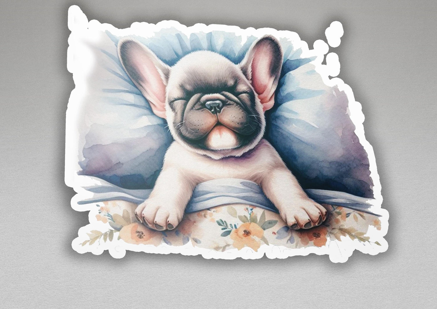 a sticker with a picture of a dog on it