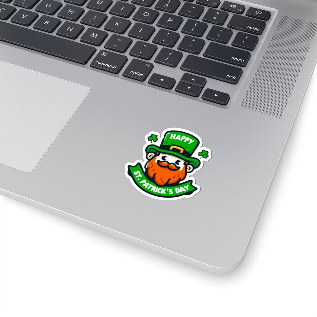 Happy St Patricks Day Leprechaun Vinyl Sticker | Dishwasher Safe & Durable | Custom Sizes | Fast Shipping | Made in USA Fiesta Doodle waterproof vinyl sticker. dishwasher safe outdoor sticker.