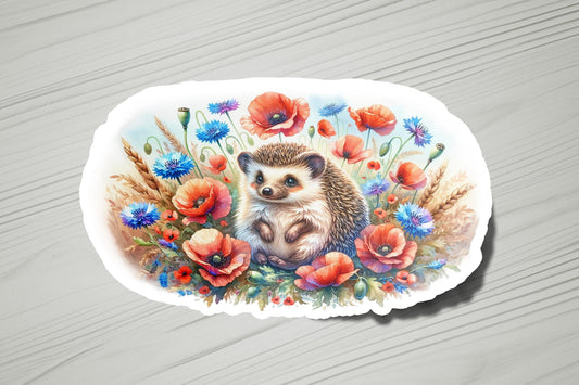 a plate with a picture of a hedge surrounded by flowers