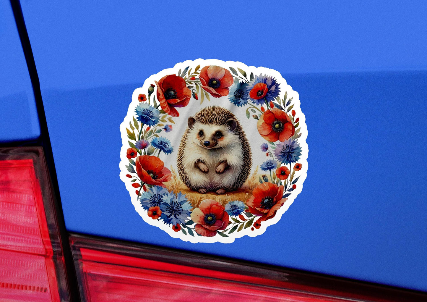 a sticker with a picture of a hedge on it