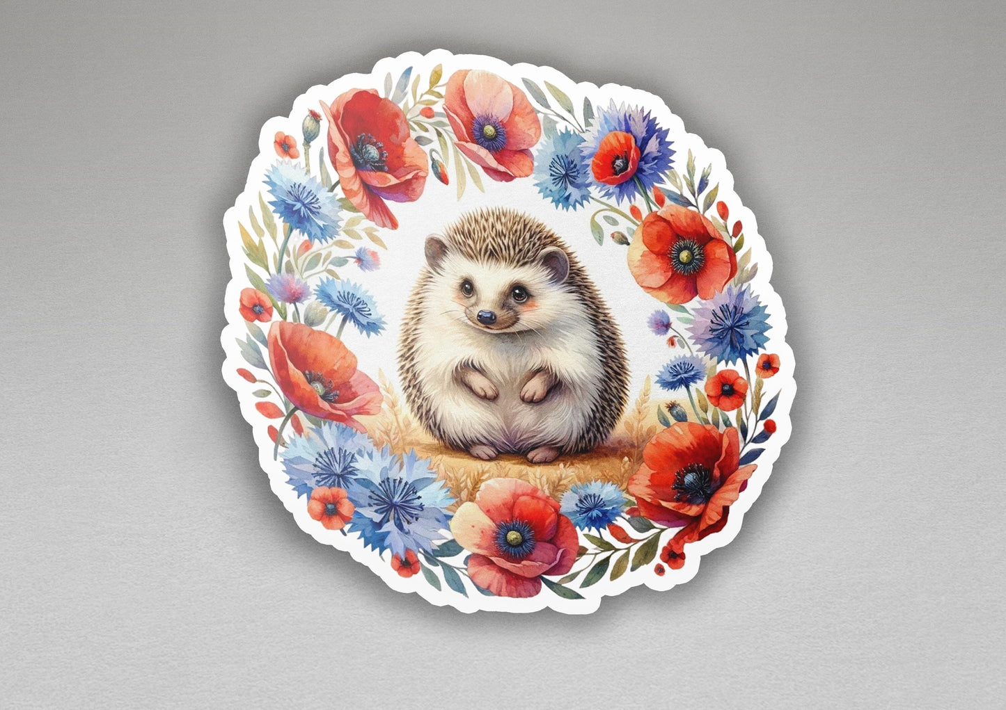 a plate with a picture of a hedge on it