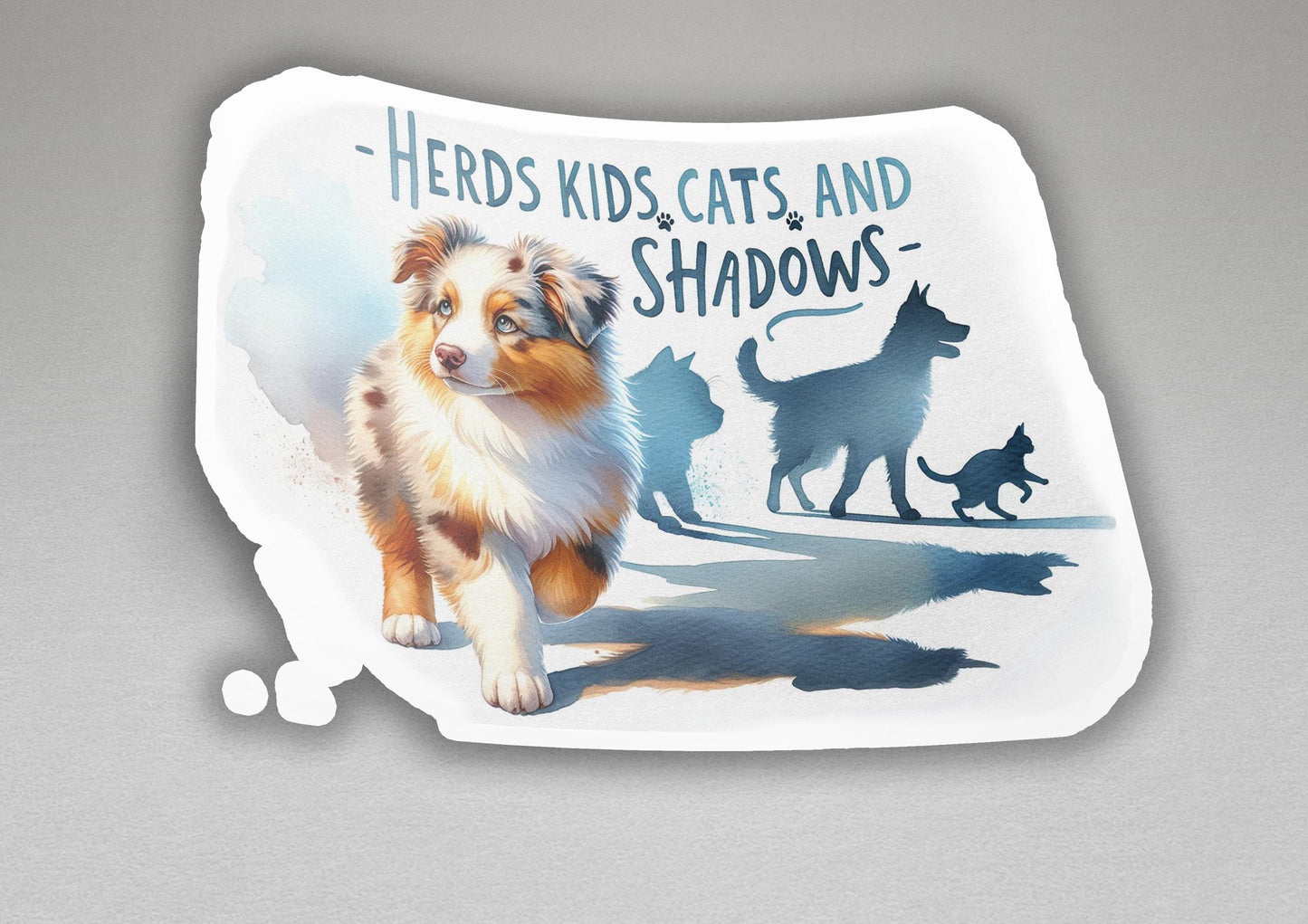 a picture of a dog and three cats
