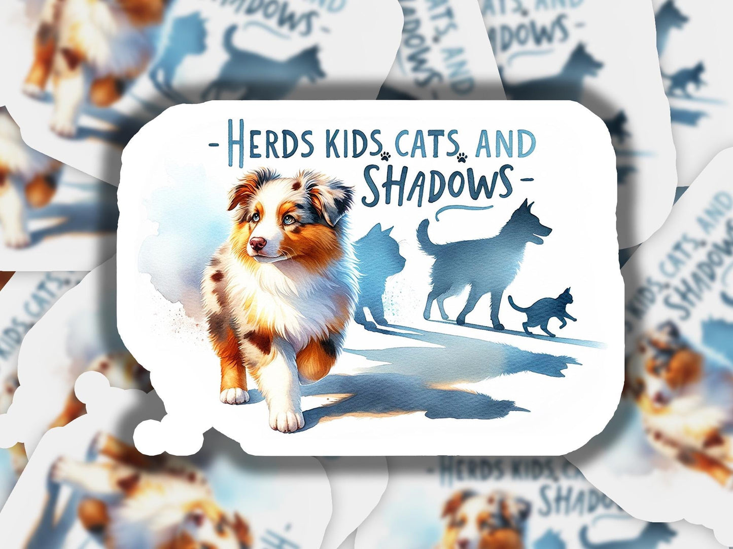 a picture of a dog and a cat on a sticker