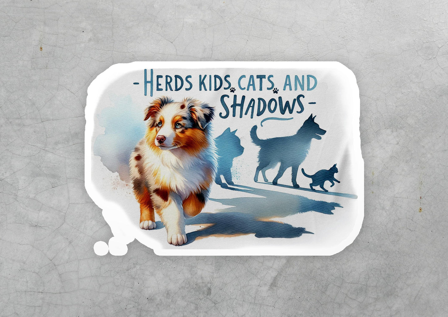 a picture of a dog and a cat on a sticker