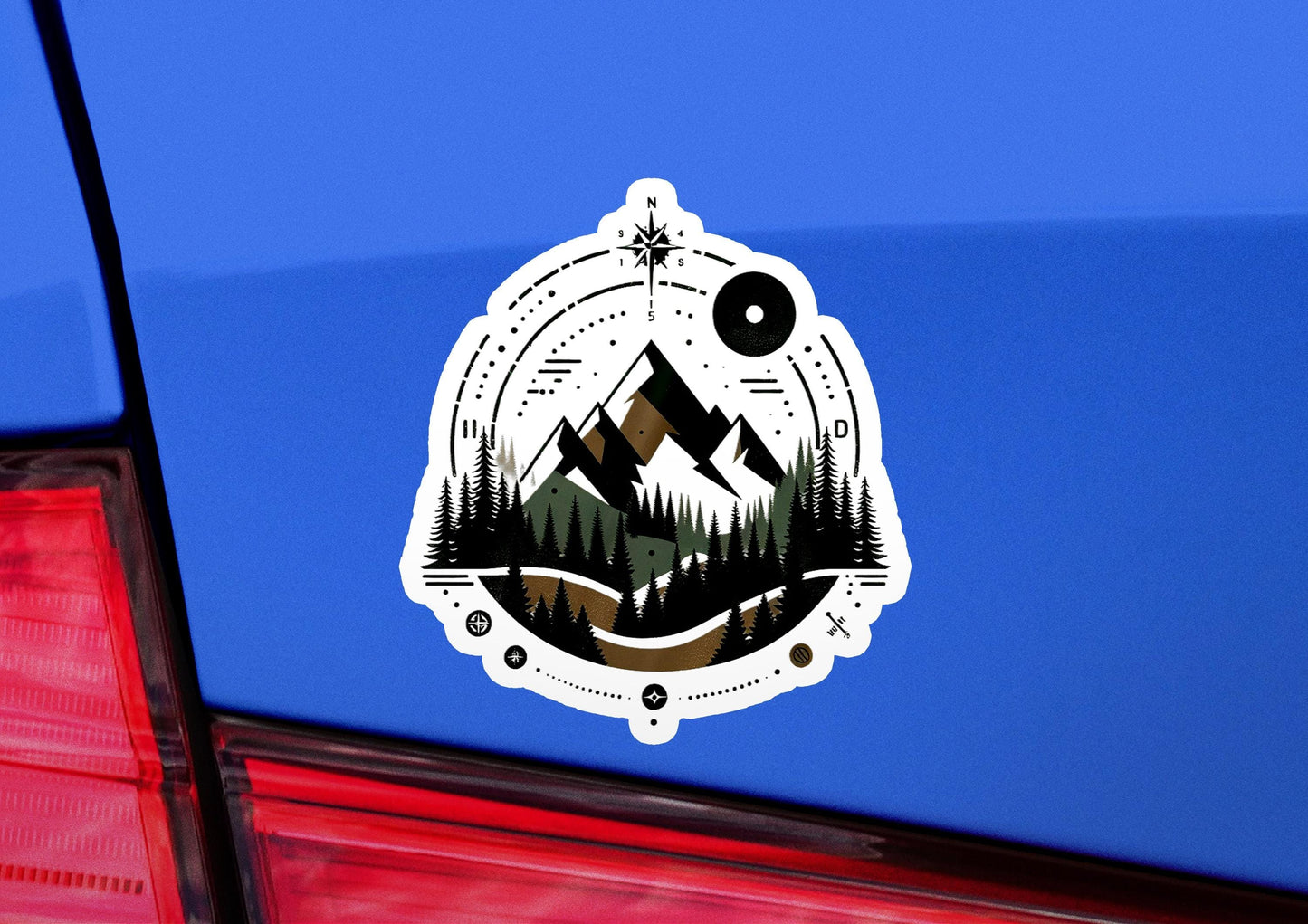 a car that has a sticker on it