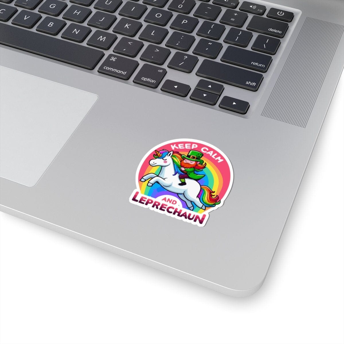 Keep Calm and Leprechaun Vinyl Sticker | Dishwasher Safe & Durable | Custom Sizes | Fast Shipping | Made in USA Fiesta Doodle waterproof vinyl sticker. dishwasher safe outdoor sticker.