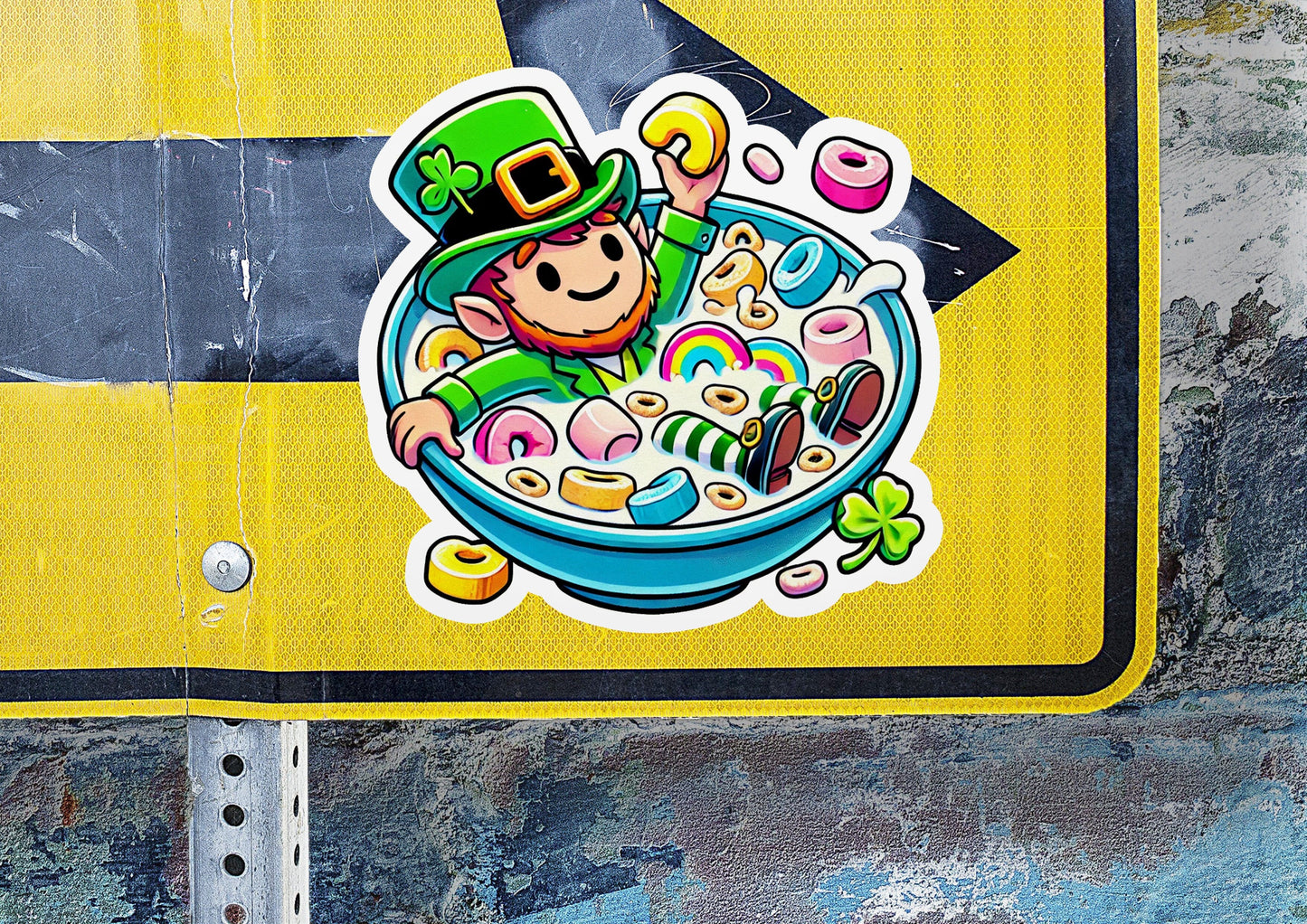 a sticker of a st patrick's day food bowl