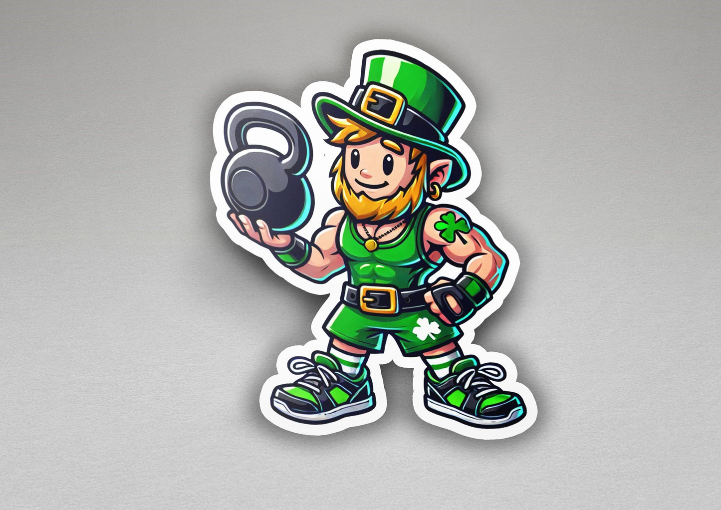 a sticker of a st patrick's day lepreti