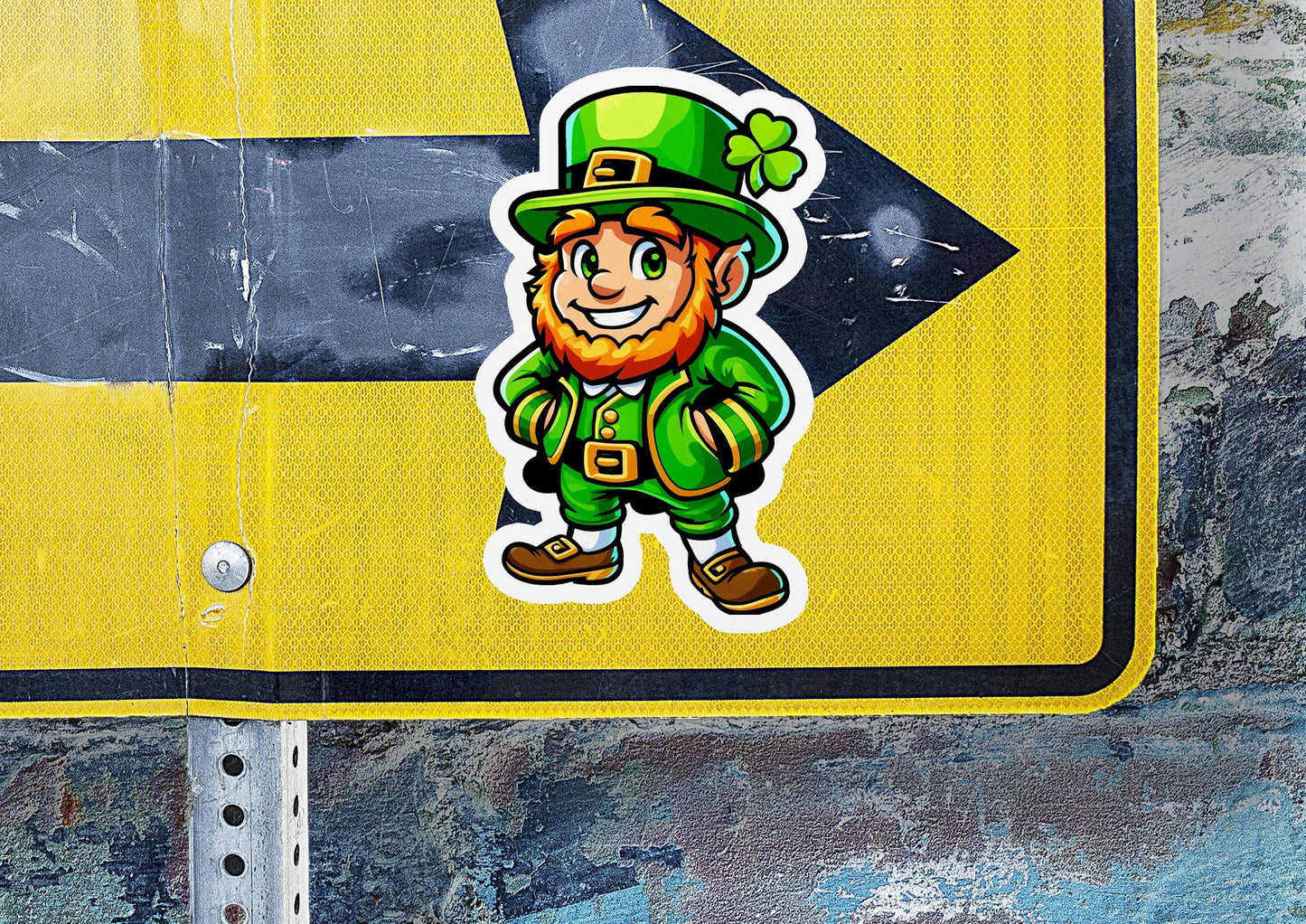 a sticker of a st patrick's day lepreti