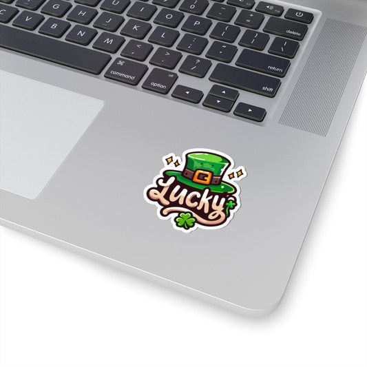Lucky Hat Vinyl Sticker | Dishwasher Safe & Durable | Custom Sizes | Fast Shipping | Made in USA Fiesta Doodle waterproof vinyl sticker. dishwasher safe outdoor sticker.