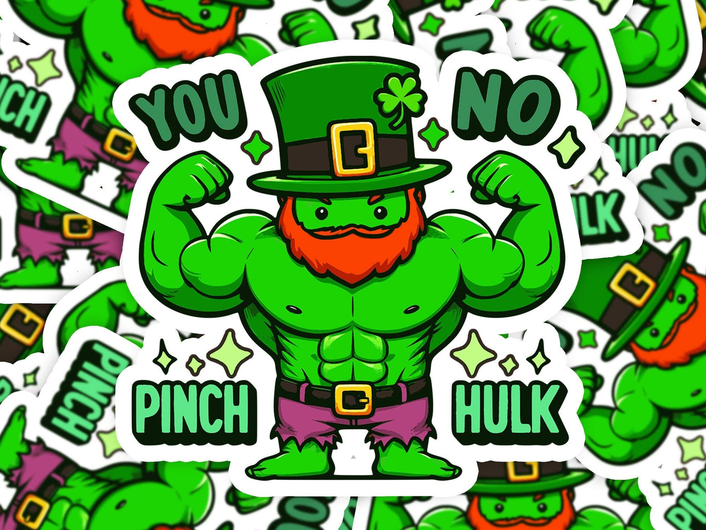 No Pinch St. Patricks Day Vinyl Sticker | Dishwasher Safe & Durable | Custom Sizes | Fast Shipping | Made in USA Fiesta Doodle waterproof vinyl sticker. dishwasher safe outdoor sticker.