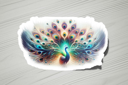 a picture of a peacock on a piece of paper