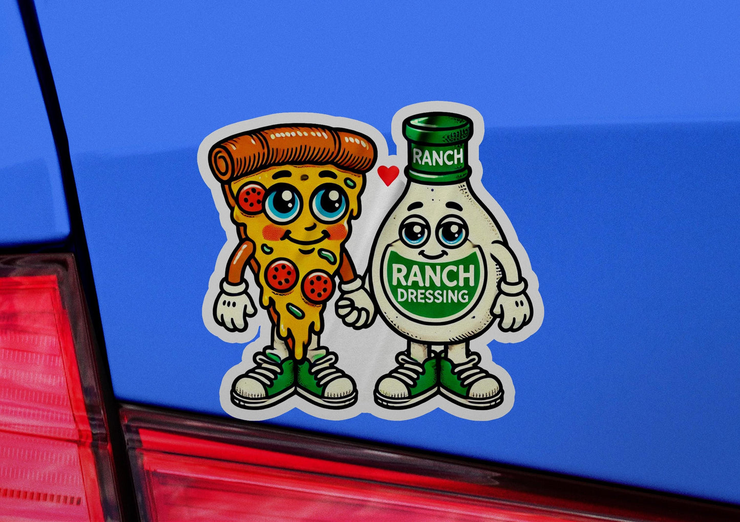 a close up of a sticker on the back of a car