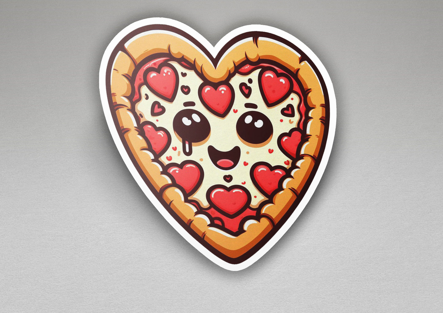 a heart shaped pizza with hearts on it