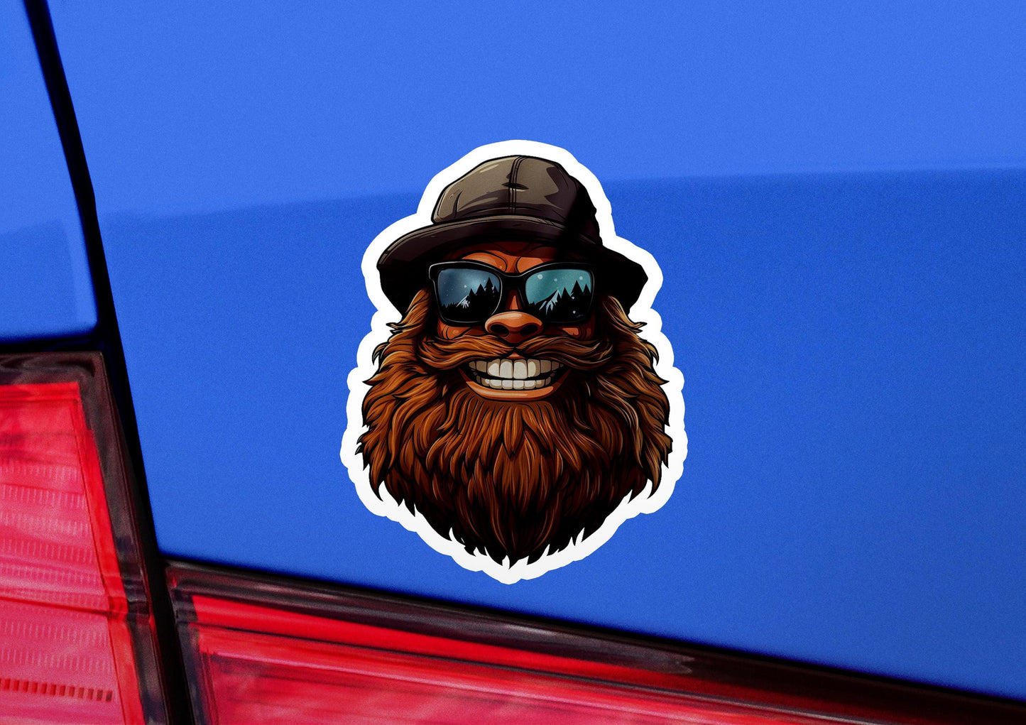 a close up of a car with a sticker on it