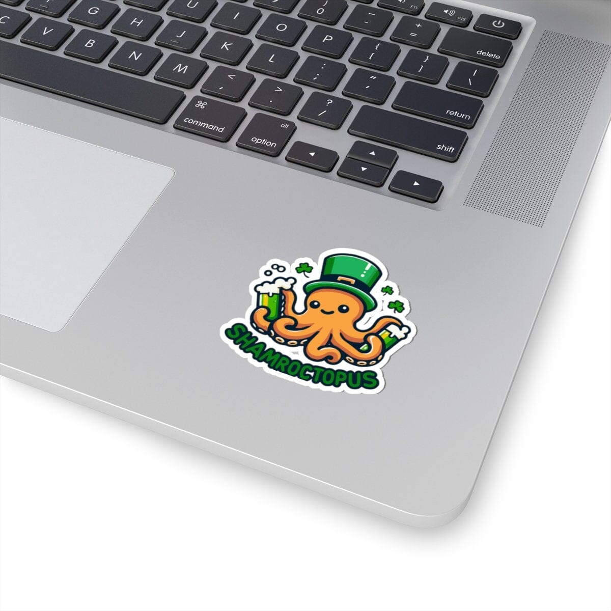 Shamroctopus St. Patricks Day Vinyl Sticker | Dishwasher Safe & Durable | Custom Sizes | Fast Shipping | Made in USA Fiesta Doodle waterproof vinyl sticker. dishwasher safe outdoor sticker.