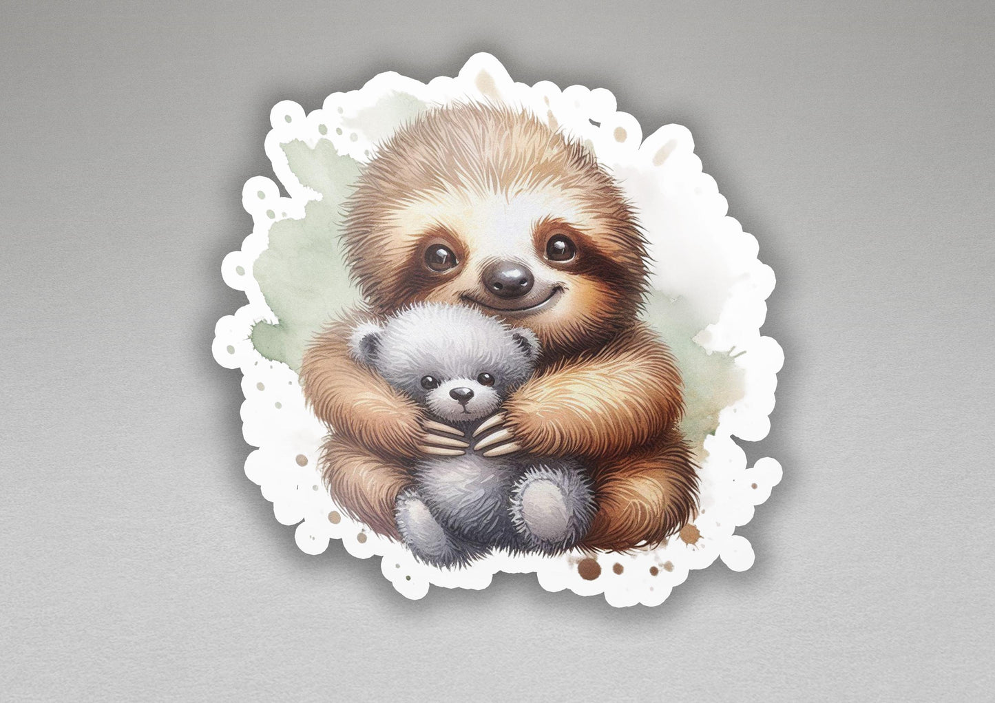 a picture of a slotty bear holding a baby bear
