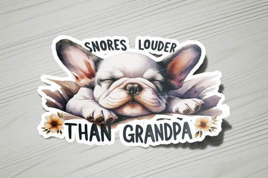 a sticker with an image of a dog with flowers on it