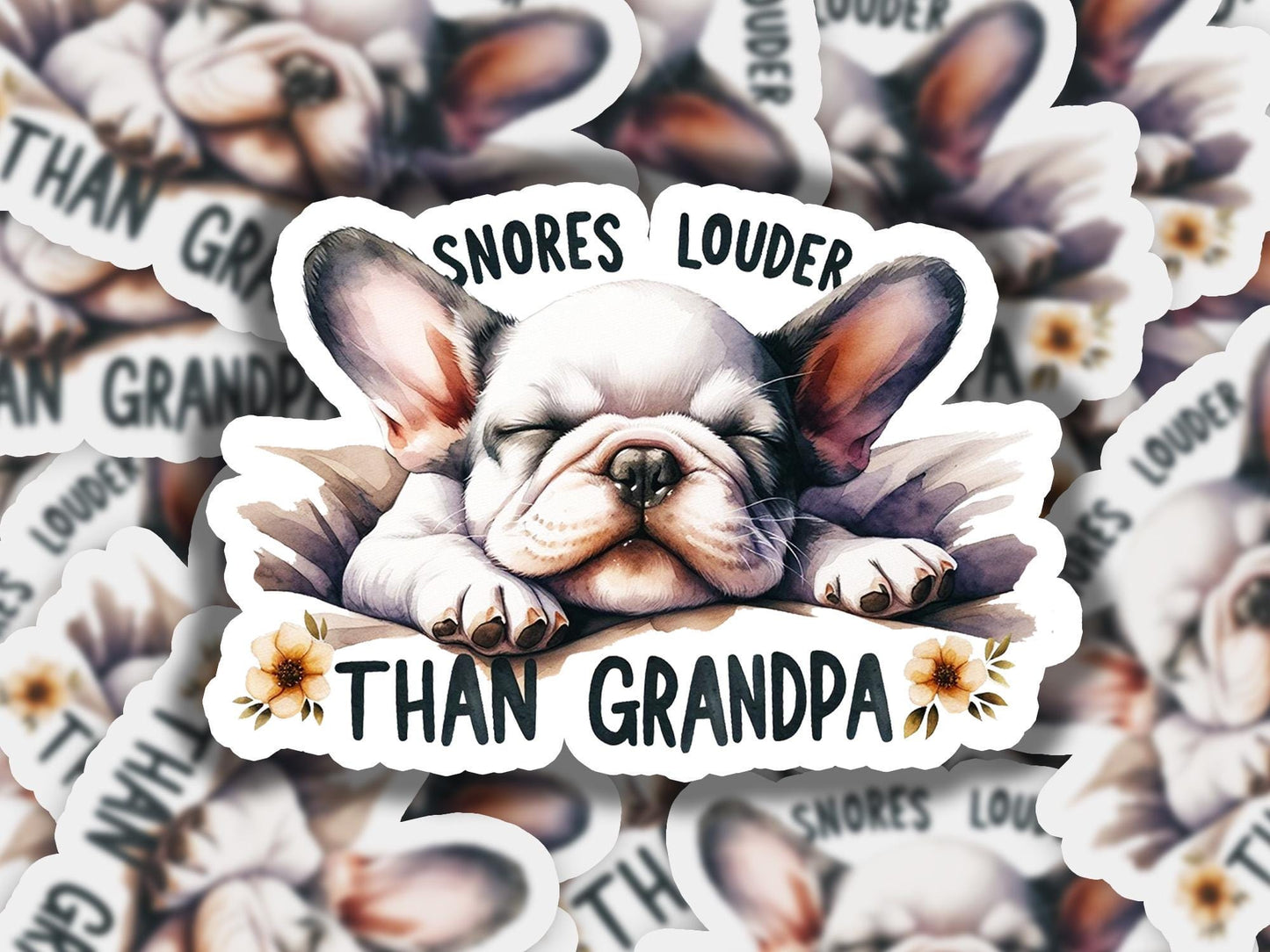 a bunch of stickers with a dog on them