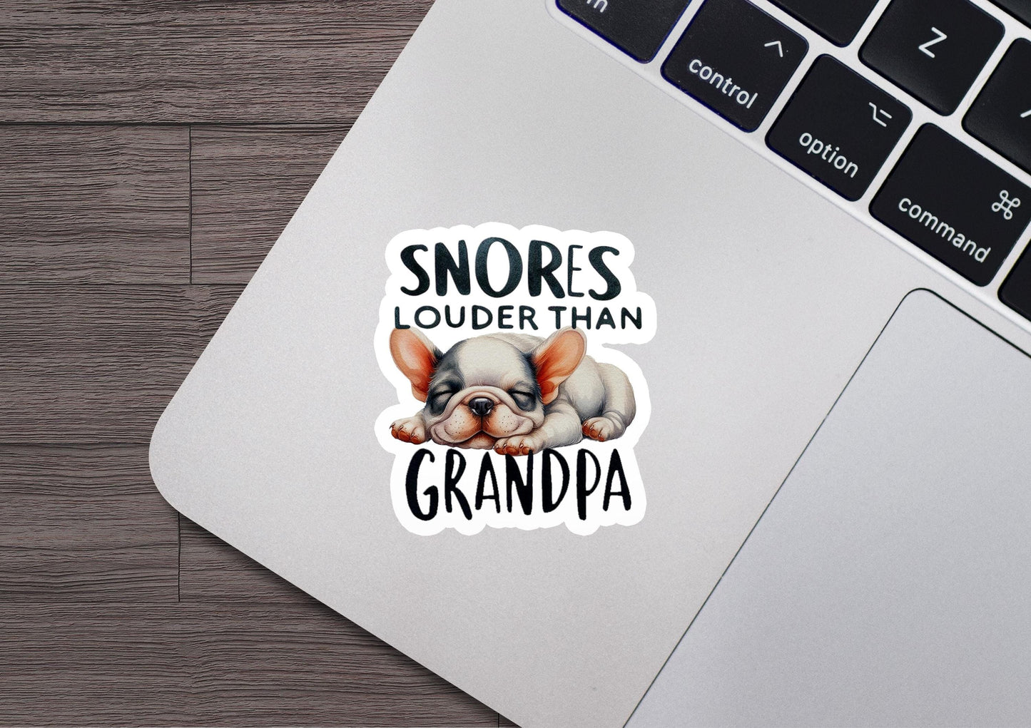a sticker that says snobs louder than grandpa