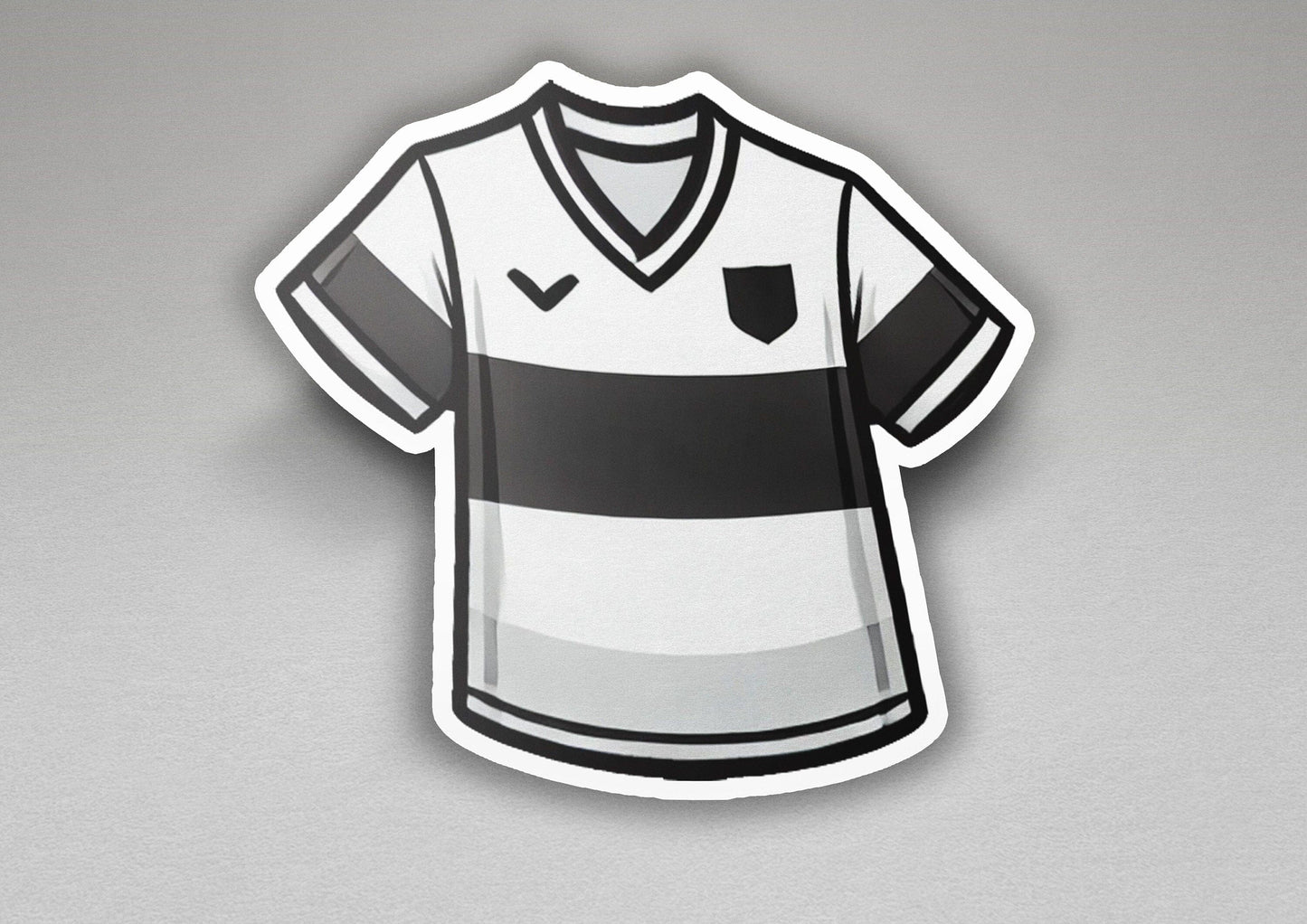 a picture of a soccer jersey on a gray background