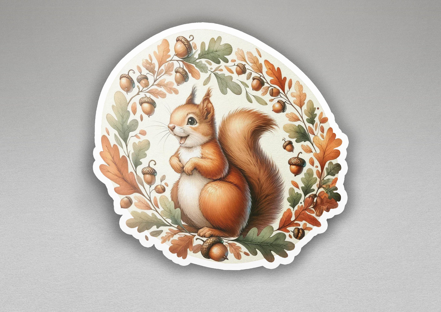 a picture of a plate with a squirrel on it