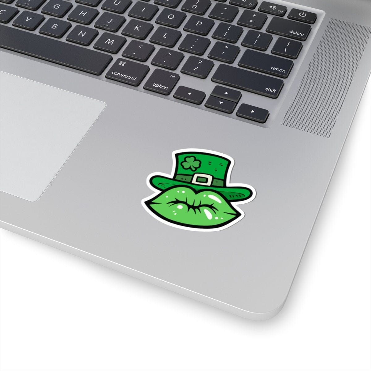 St Patty Lips St. Patricks Day Vinyl Sticker | Dishwasher Safe & Durable | Custom Sizes | Fast Shipping | Made in USA Fiesta Doodle waterproof vinyl sticker. dishwasher safe outdoor sticker.