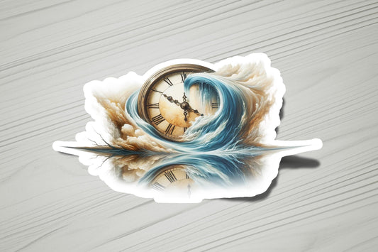 a clock that is on top of a piece of paper