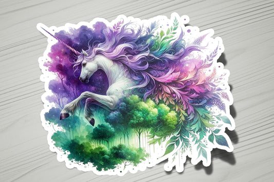 a sticker with a picture of a unicorn on it