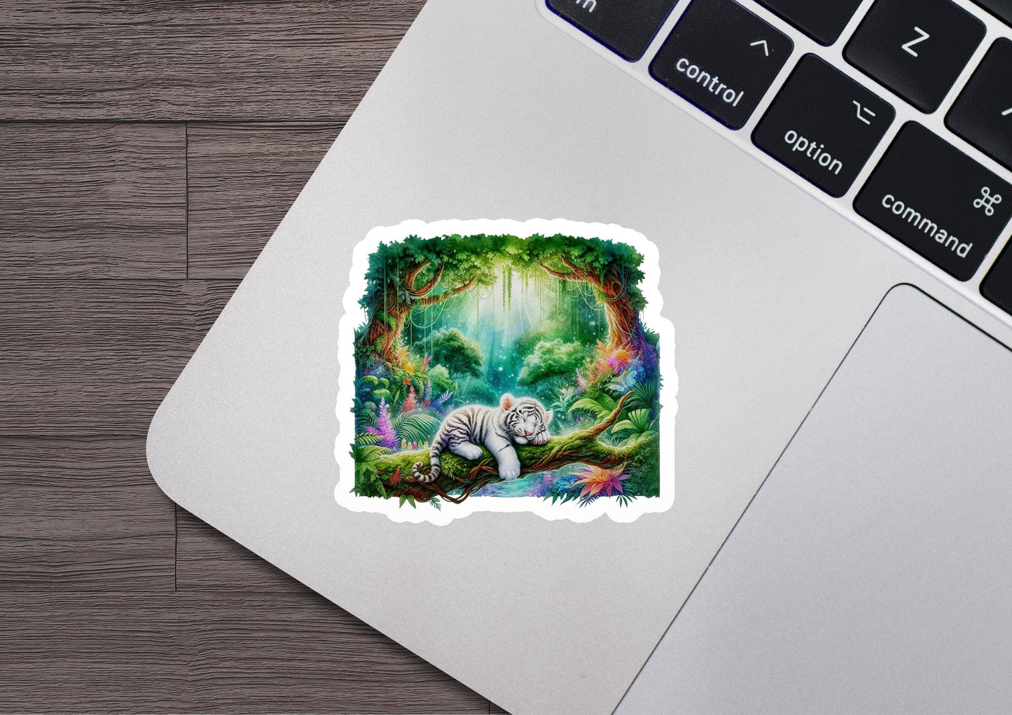 a sticker of an elephant in the jungle