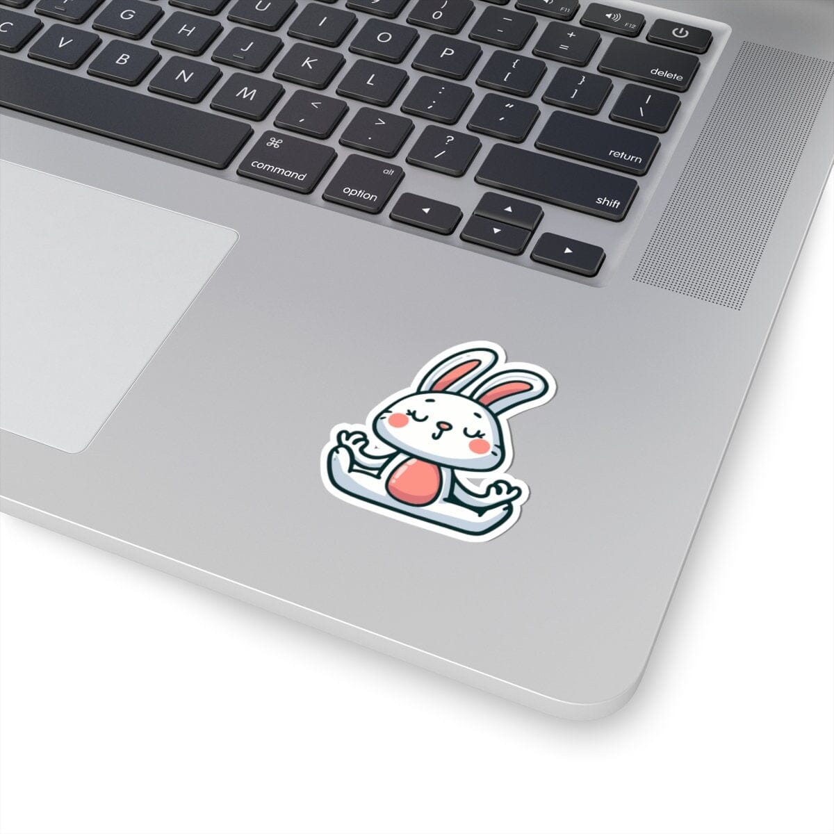 Yoga Bunny Easter Vinyl Sticker | Dishwasher Safe & Durable | Custom Sizes | Fast Shipping | Made in USA Fiesta Doodle waterproof vinyl sticker. dishwasher safe outdoor sticker.