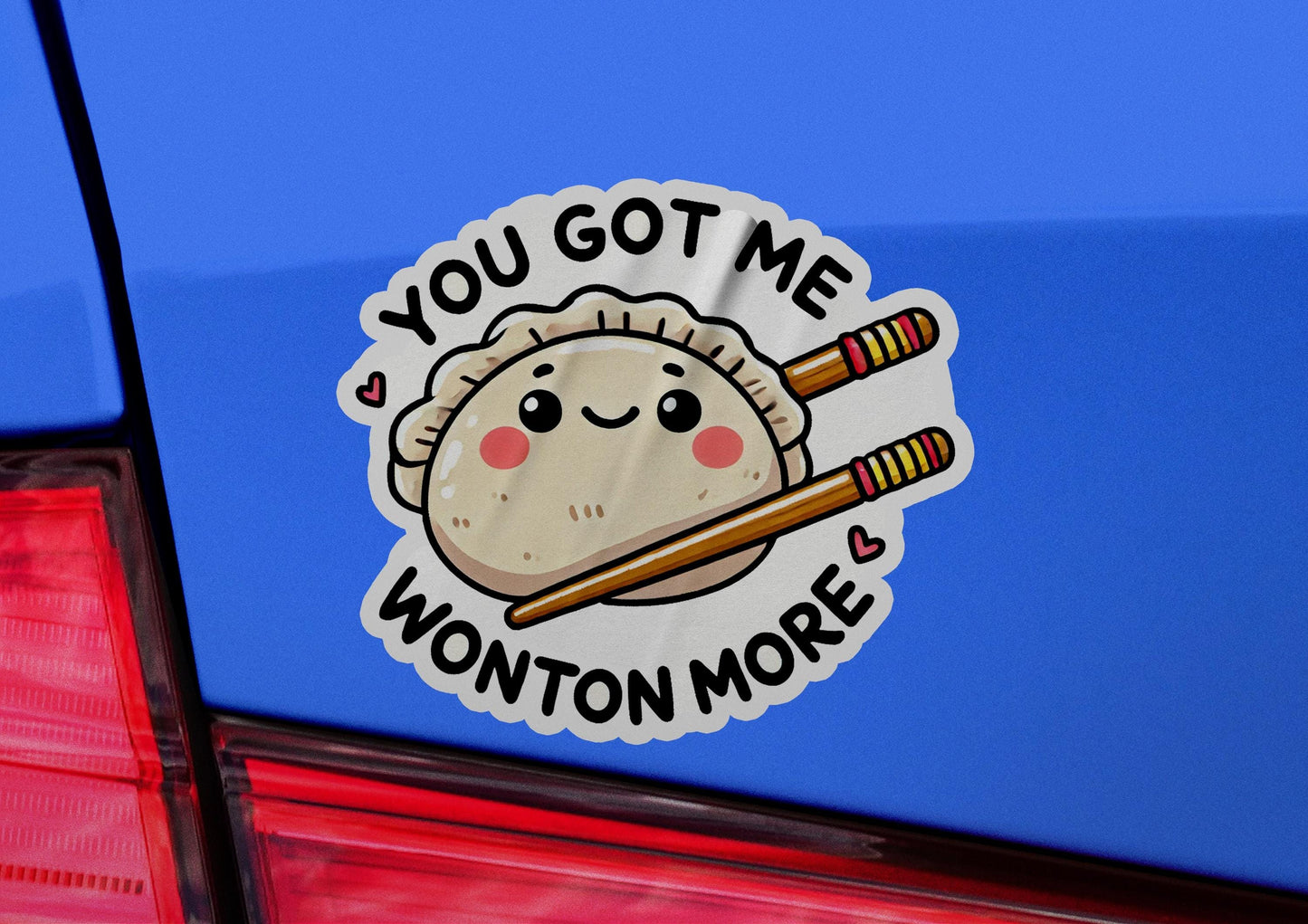 a close up of a car with a sticker on it