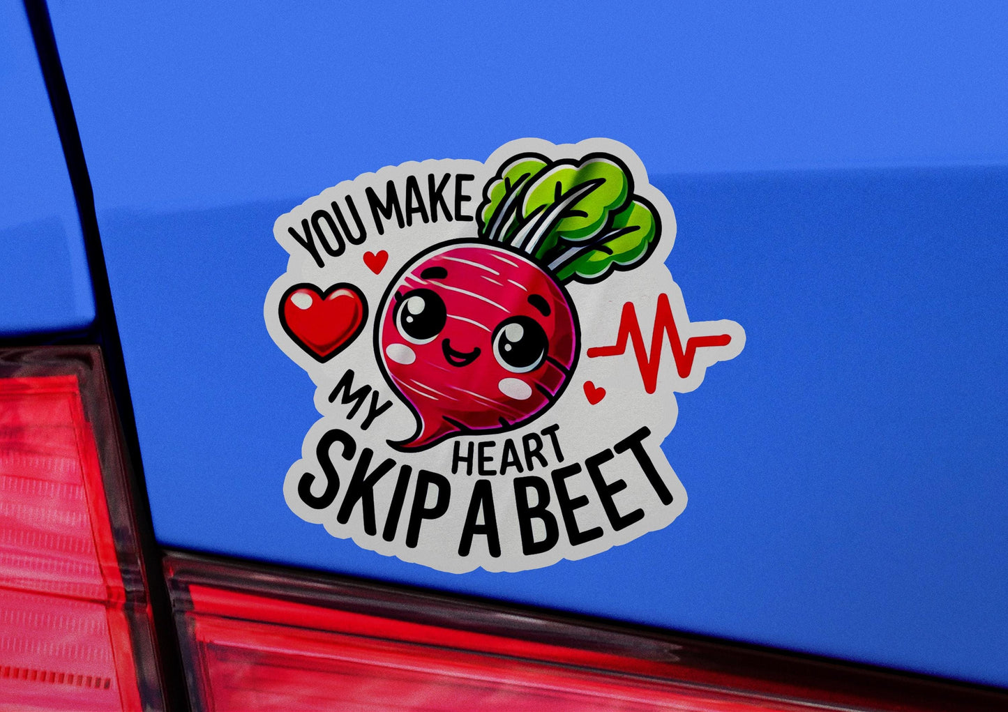 a close up of a car with a sticker on it